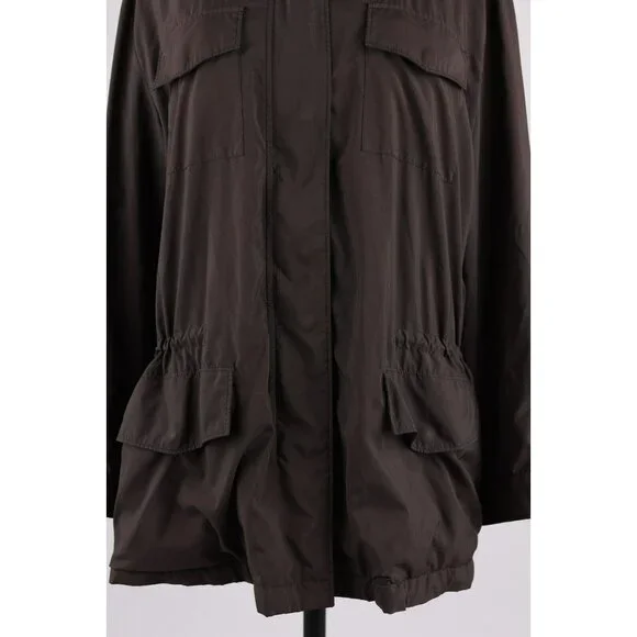 Loro Piana Cashmere Lined Women’s Traveller Parka Jacket SZ 46 Brown